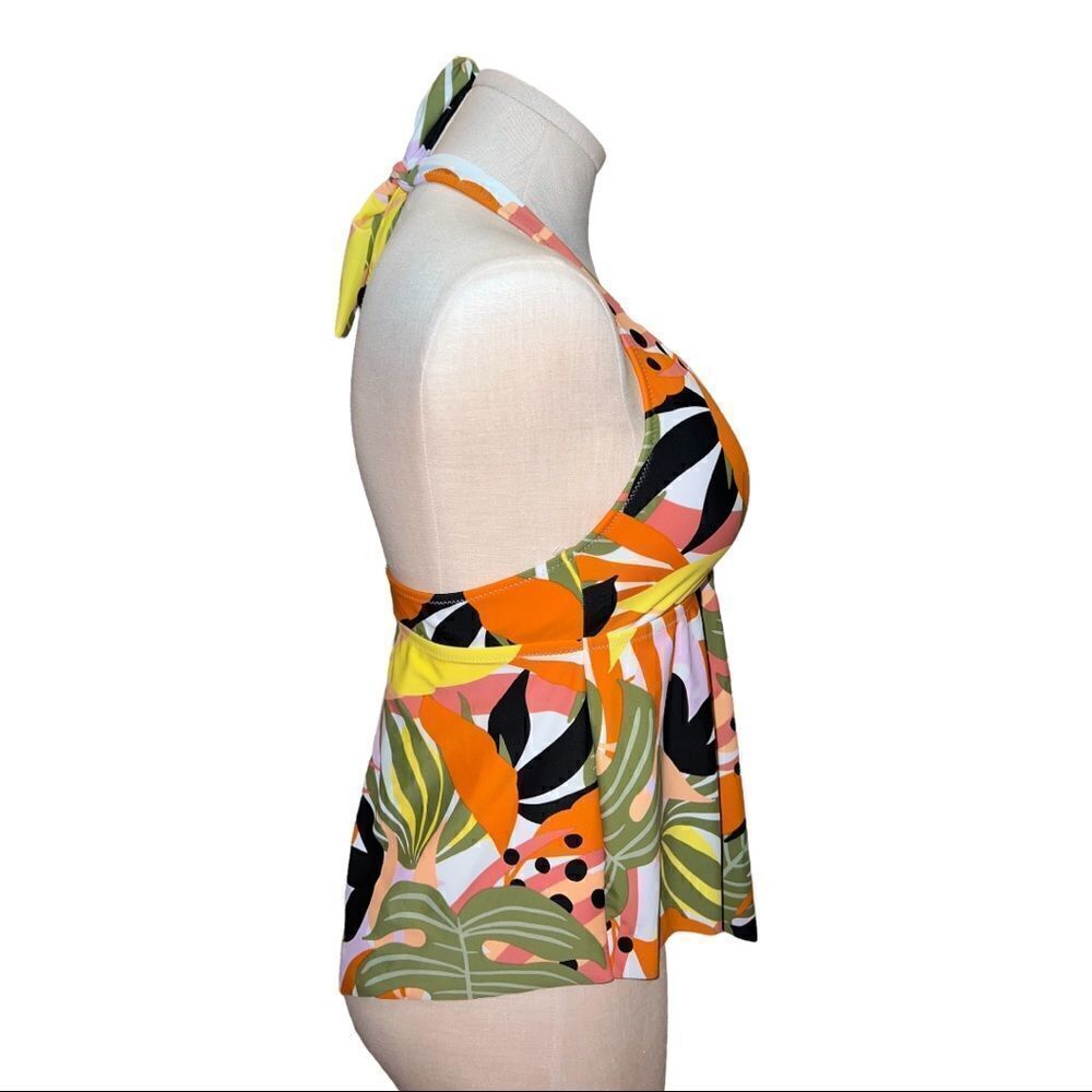 Bar III Tropical-Print Tankini Top Multicolor Floral Medium NWT - Picture 5 of 8